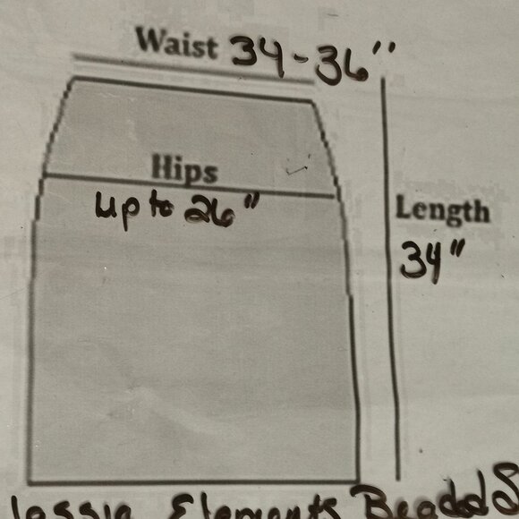 Classics Elements L/G 14-16 Embroidered Beaded Skirt 34" Long - Picture 10 of 10